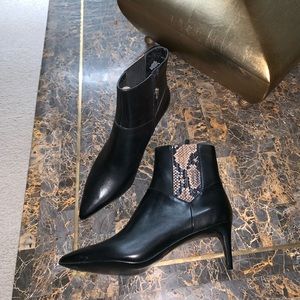 Nine West Black Leather Booties
